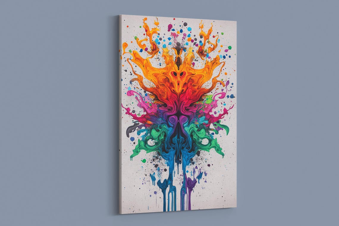 Vivid Splatter Explosion Art Print Print - Image 2