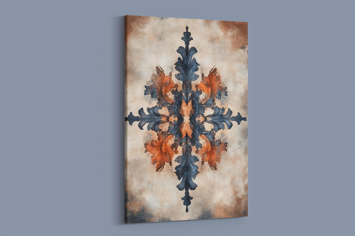 Earthy Abstract Symmetry, Geometric Art Print