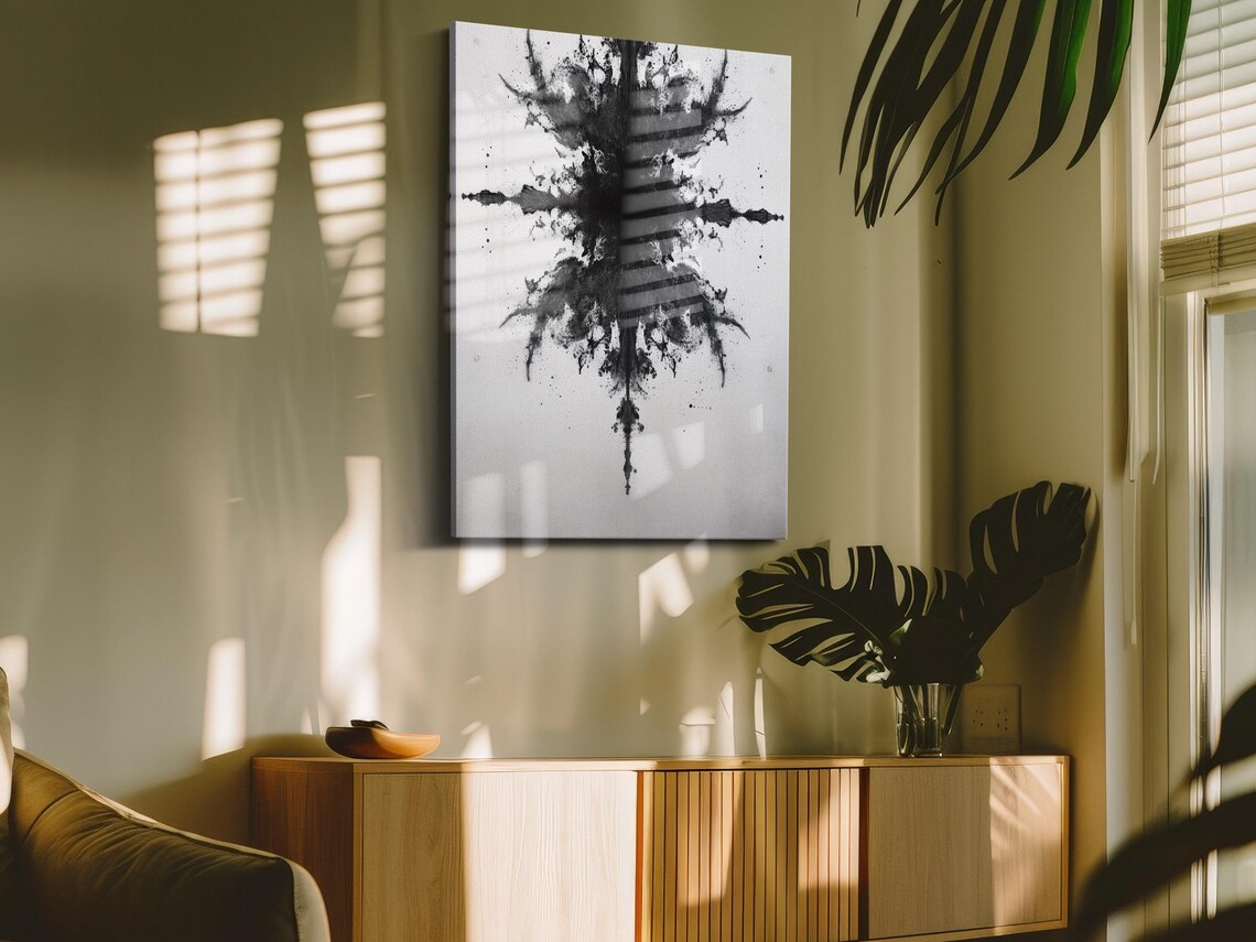 Black Ink Symmetry - Geometric Art Print - Image 4
