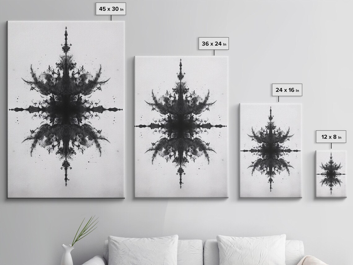 Black Ink Symmetry - Geometric Art Print - Image 3