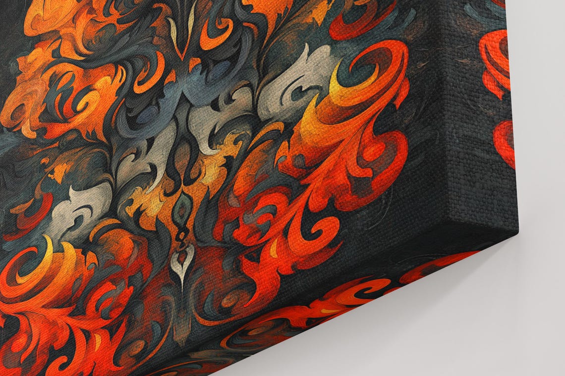 Fiery Swirl Design, Wall Art Print - Image 5