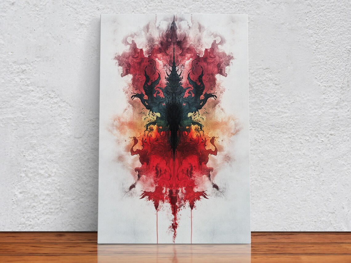 Vibrant Ink Fusion Abstract Art Print - Image 2