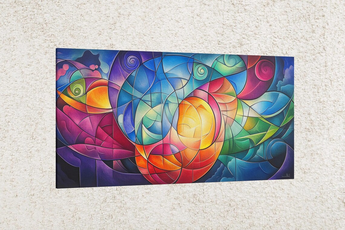 Abstract Curves, Modern Abstract Art Print