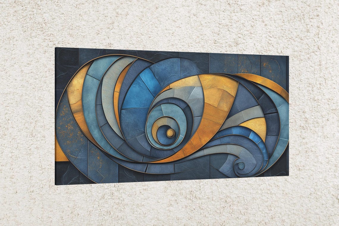 Metallic Spiral Design Poster Print - Image 2