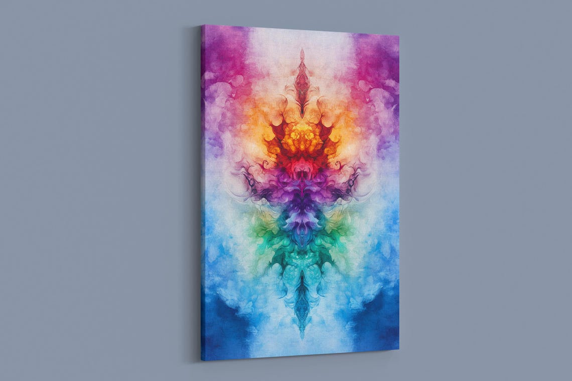 Vibrant Symmetry Rainbow Art Print