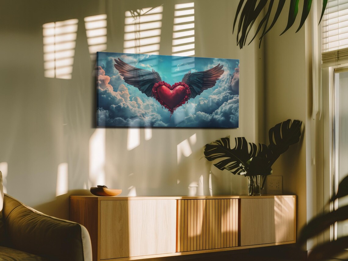 Heart Winged Dreams, Valentines Day Decor - Image 3
