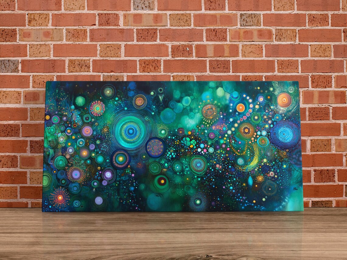 Galactic Sphere Dots, Abstract Modern Art Print