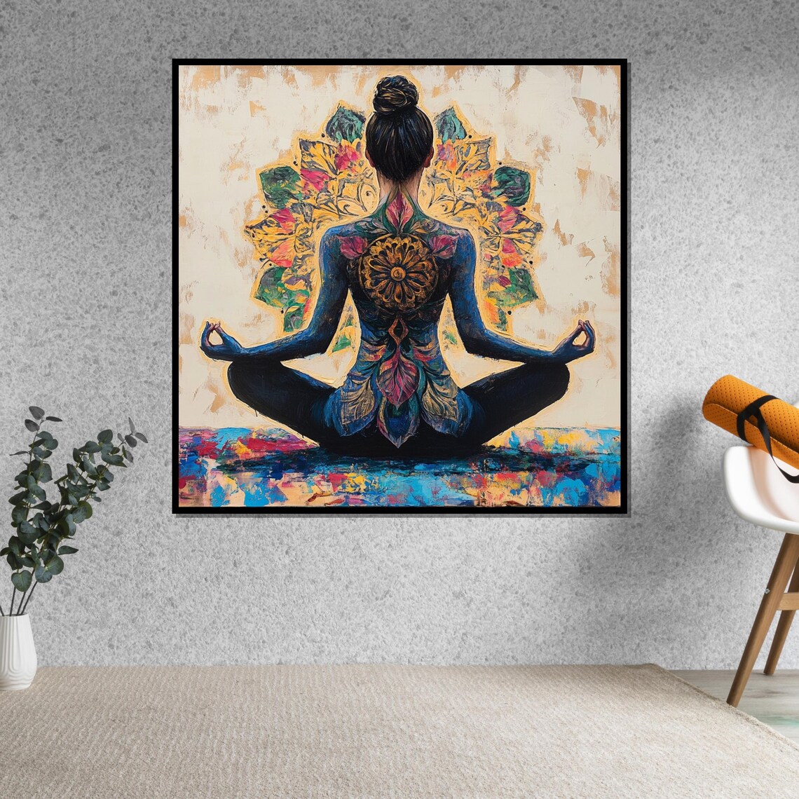 Yoga Mandala Art Meditation Poster, Spiritual Print - Image 5