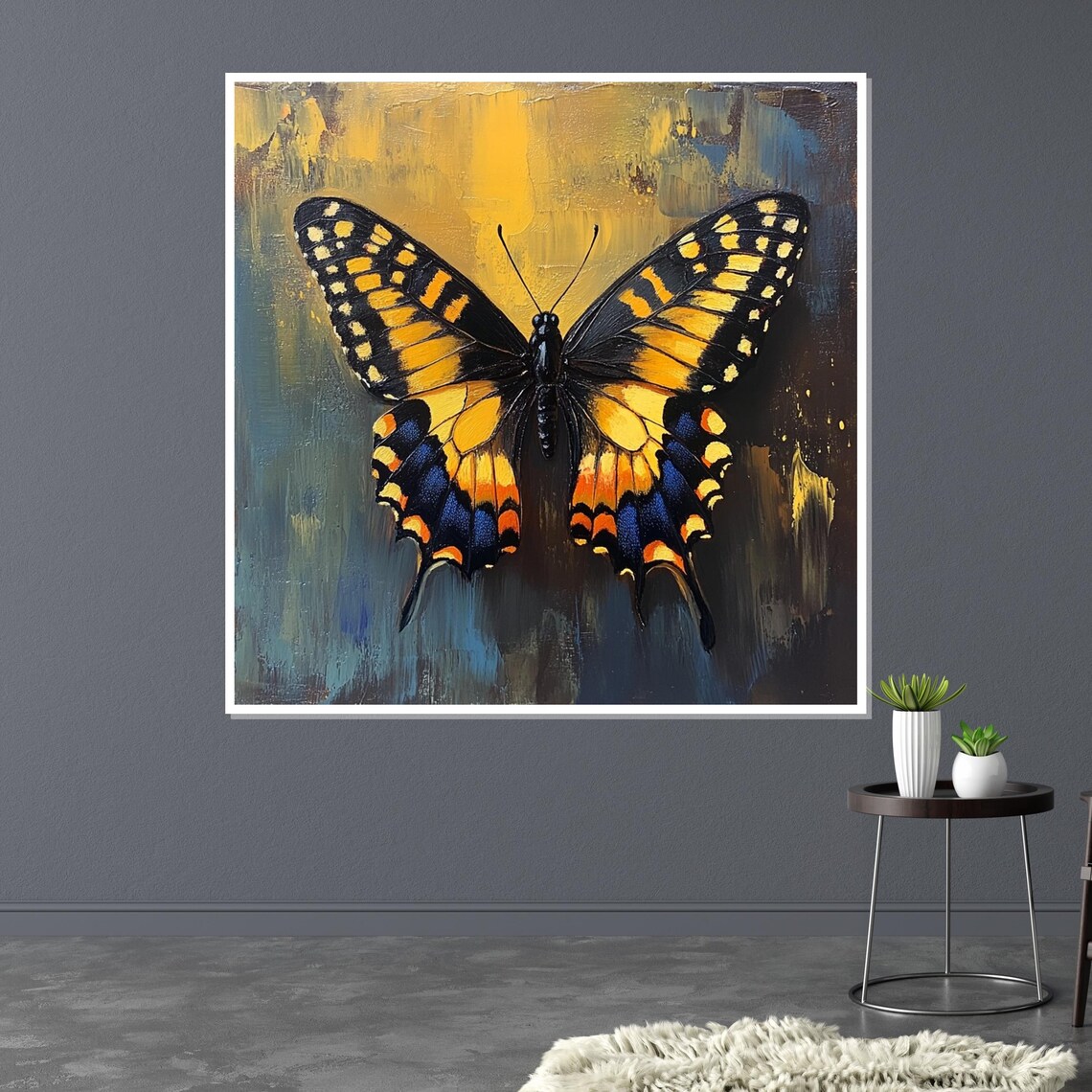 Yellow And Black Butterfly Art Print, Nature Art - Image 3