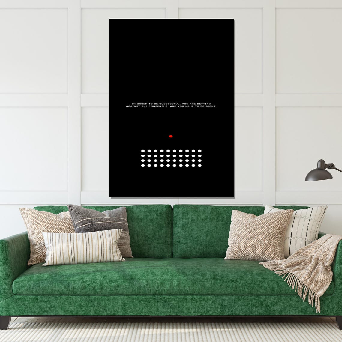 Bet Against The Consensus One Red Dot Minimalist Quote Poster - Image 5