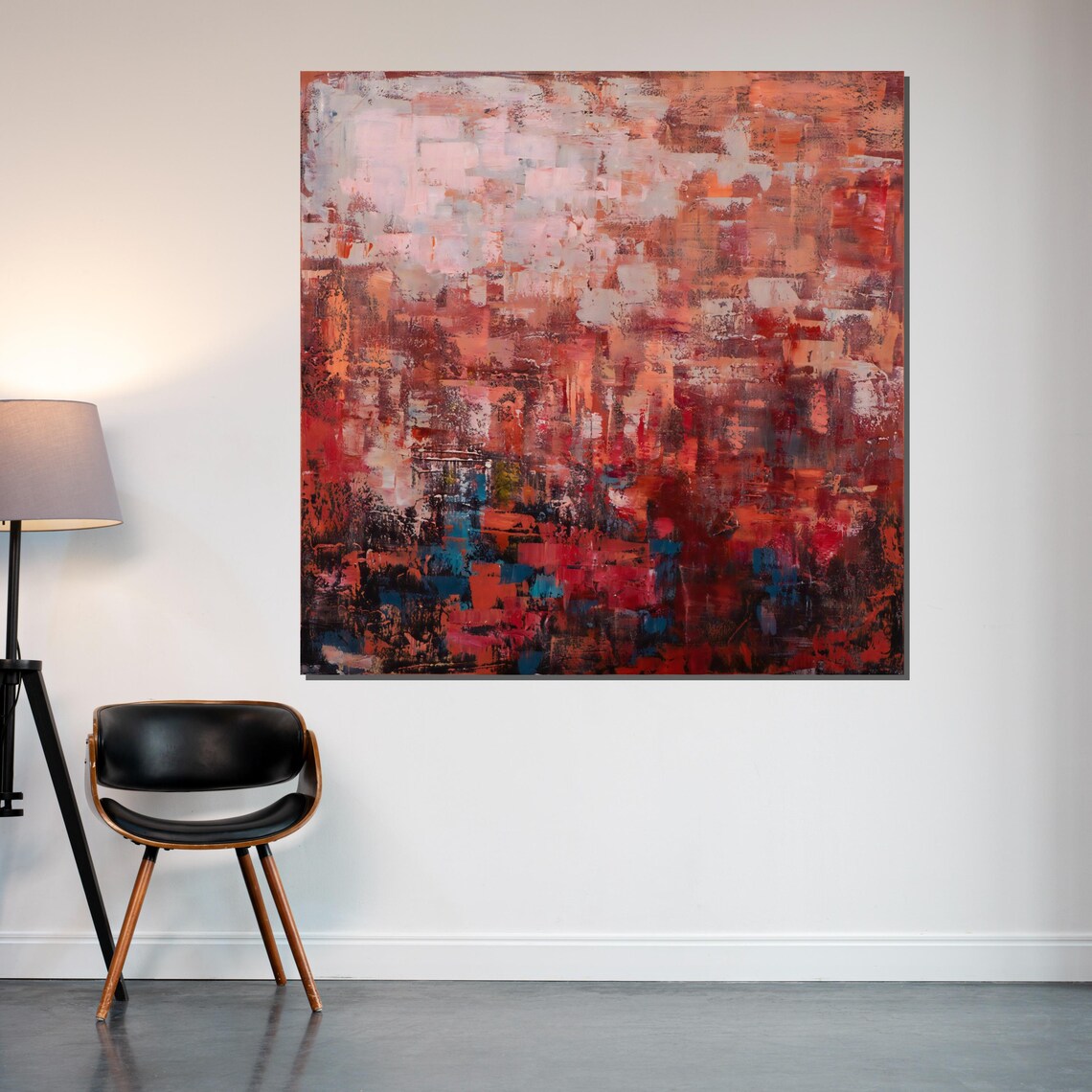 Abstract Blush Textured Wall Art, Modern Art Print - Image 2