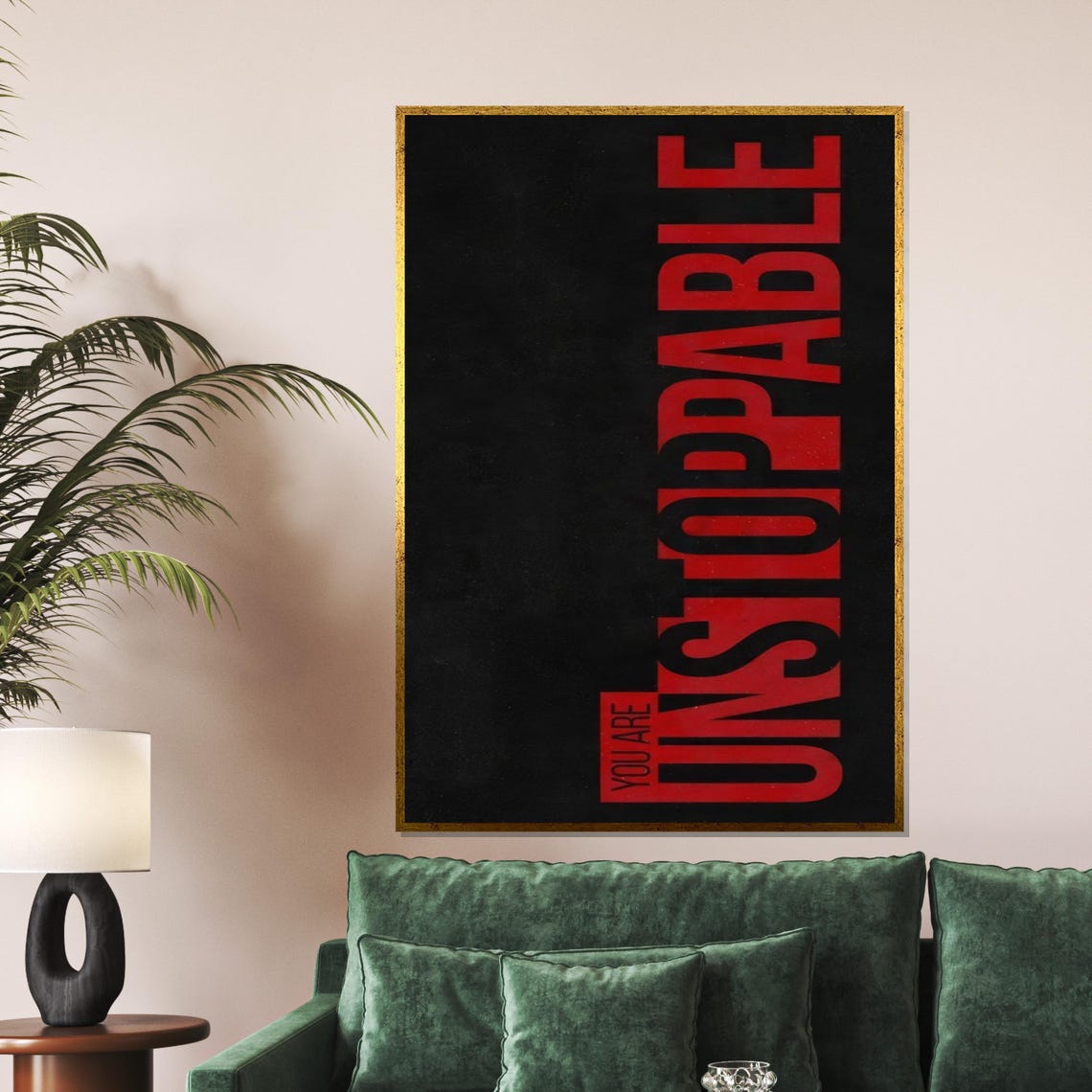 You Are Unstoppable Bold Red Typography Motivational Quote Poster - Image 5