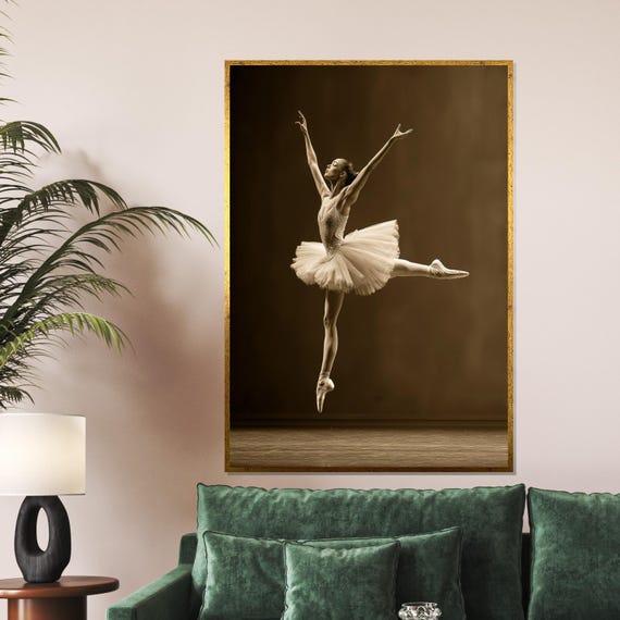 Graceful Ballerina Ballet Dancer Wall Art Elegant Dance Print Wall Art Design Aesthetic Dcor Ready To Hang