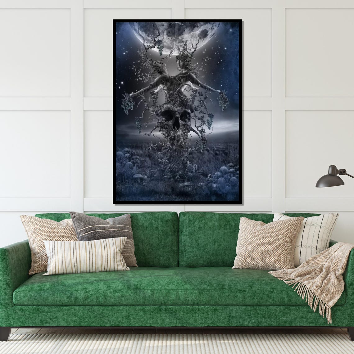 Gothic Skull Tree Of Life Under Full Moon Dark Surreal Fantasy Poster - Image 5