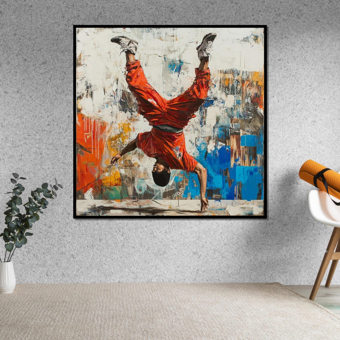 Breakdancer Headstand Graffiti Style Urban Street Dance Poster - Image 5