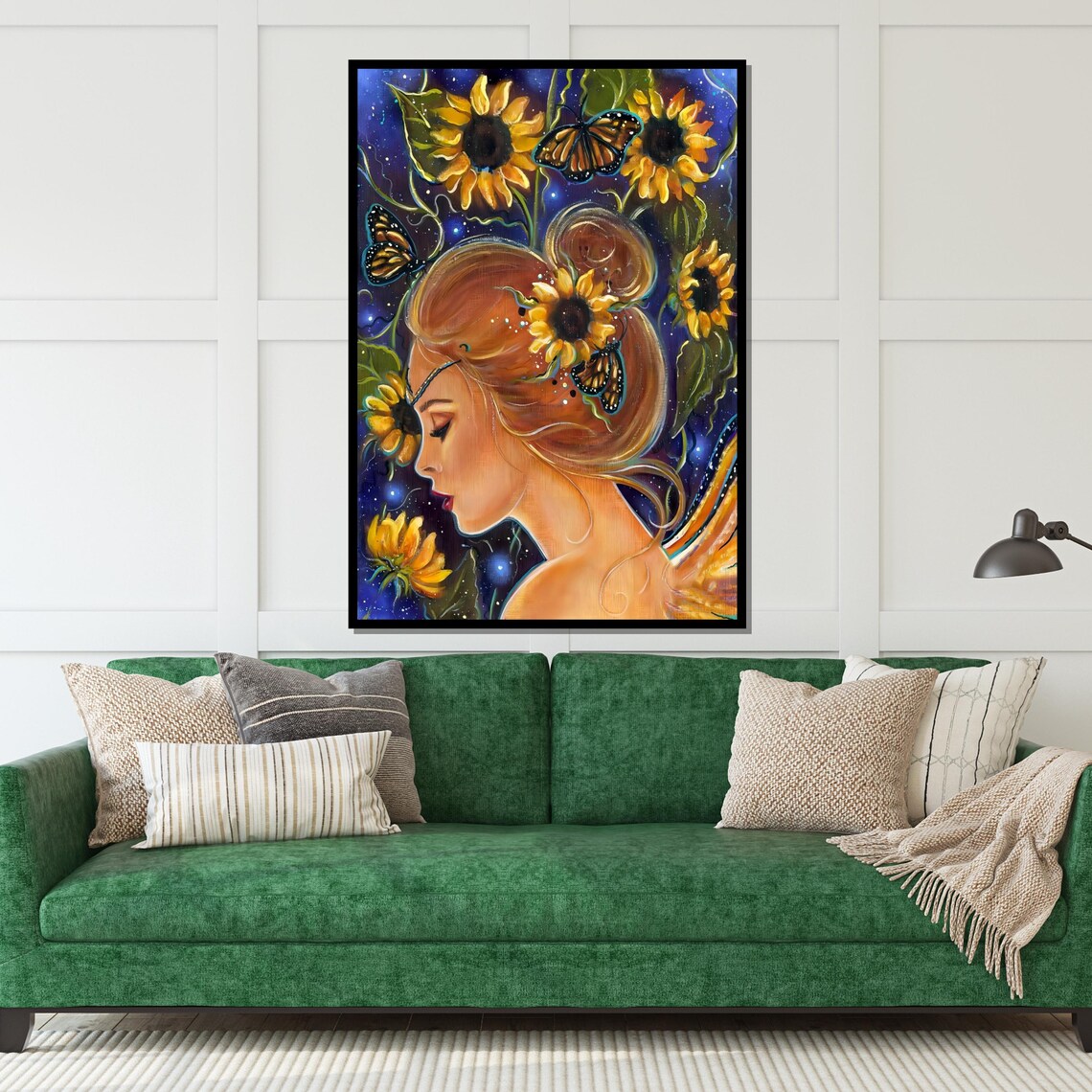 Sunflower Fairy Girl With Butterflies Whimsical Nature Dream Poster - Image 4