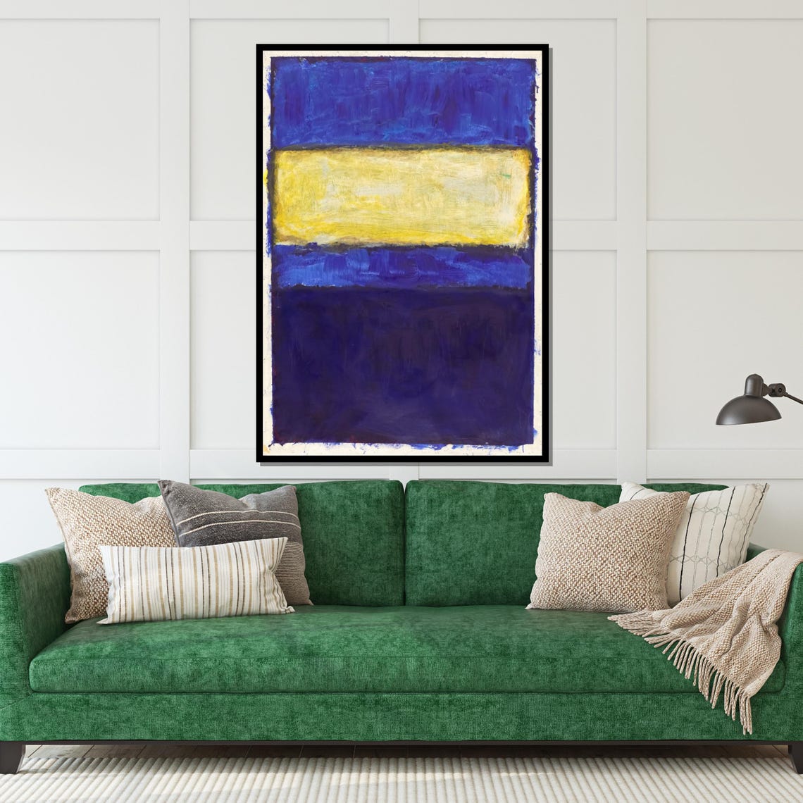 Blue and Yellow Color Field Abstract Art Poster for Living Room - Image 5