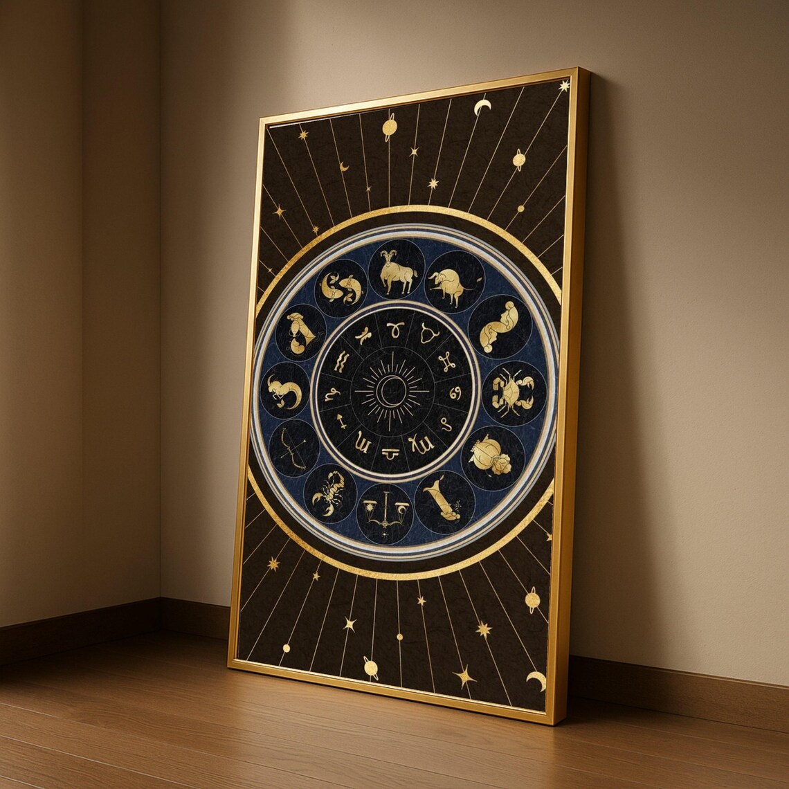 Zodiac Signs Astrology Horoscope Art Print, Celestial