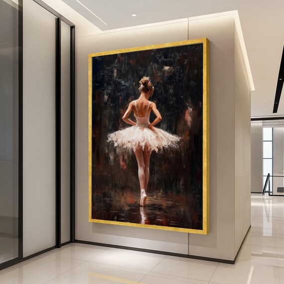 Ballerina Canvas Print Elegant Ballet Wall Art For Dance Lovers Ready To Hang Decor