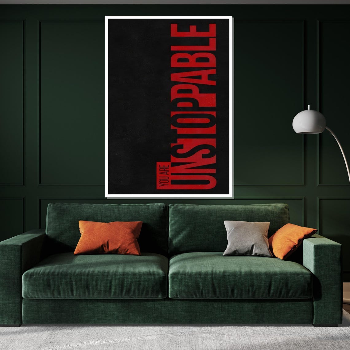 You Are Unstoppable Bold Red Typography Motivational Quote Poster - Image 2