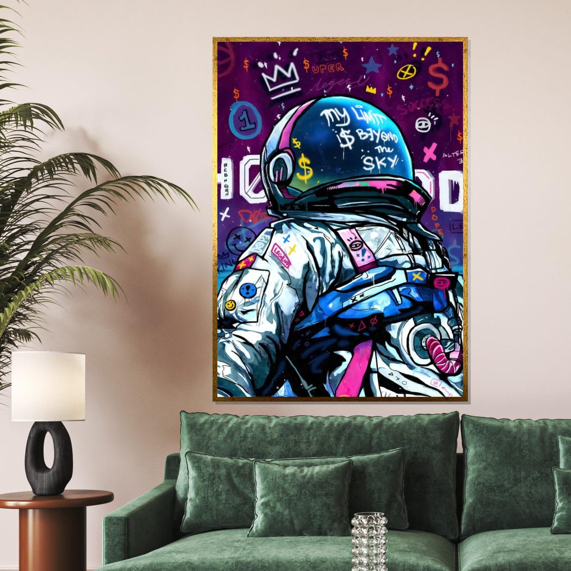 Graffiti Astronaut My Limit Is Beyond The Sky Urban Space Art Poster