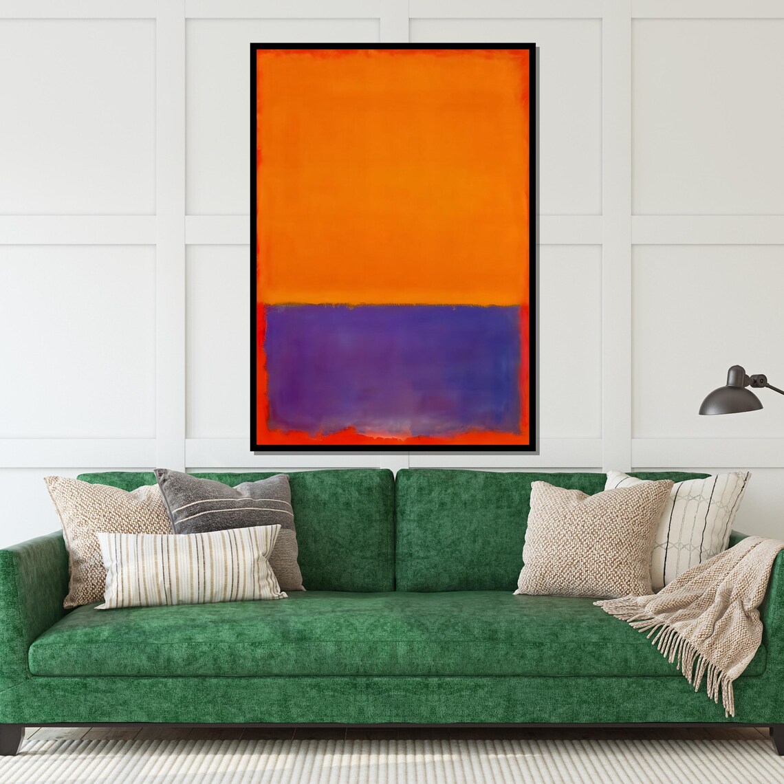 Orange and Purple Color Field Abstract Vibrant Painting Poster - Image 5