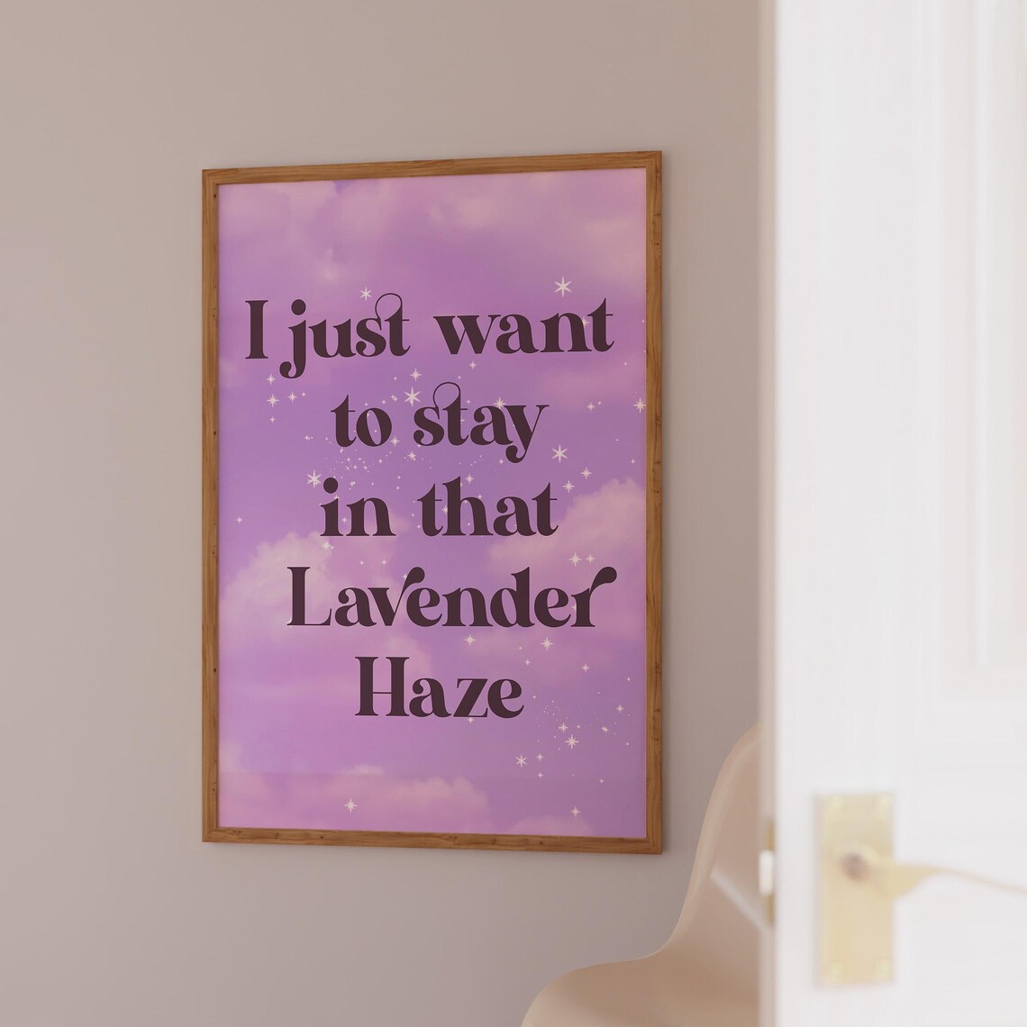 I Just Want To Stay In That Lavender Haze Purple Clouds Poster - Image 2
