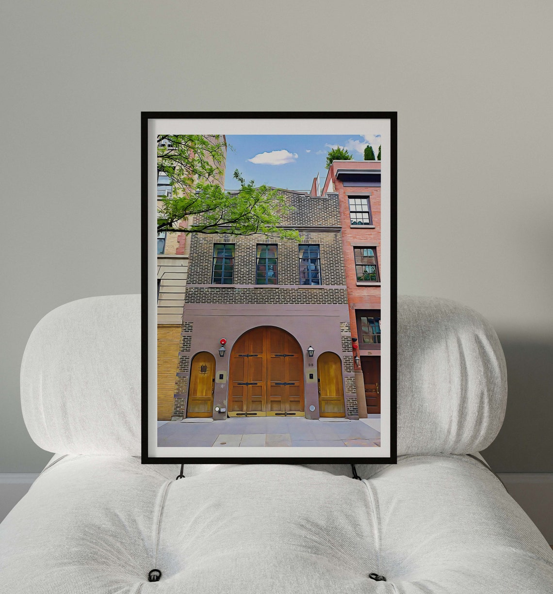 Cornelia Street New York Brick Townhouse Arched Door Song Print - Image 2