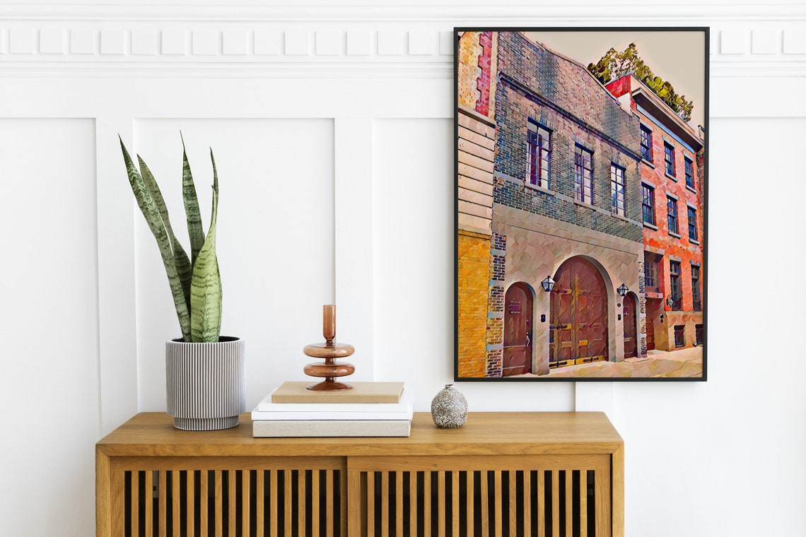 Taylor Cornelia Street New York Brick Building Painting Wall Art - Image 2