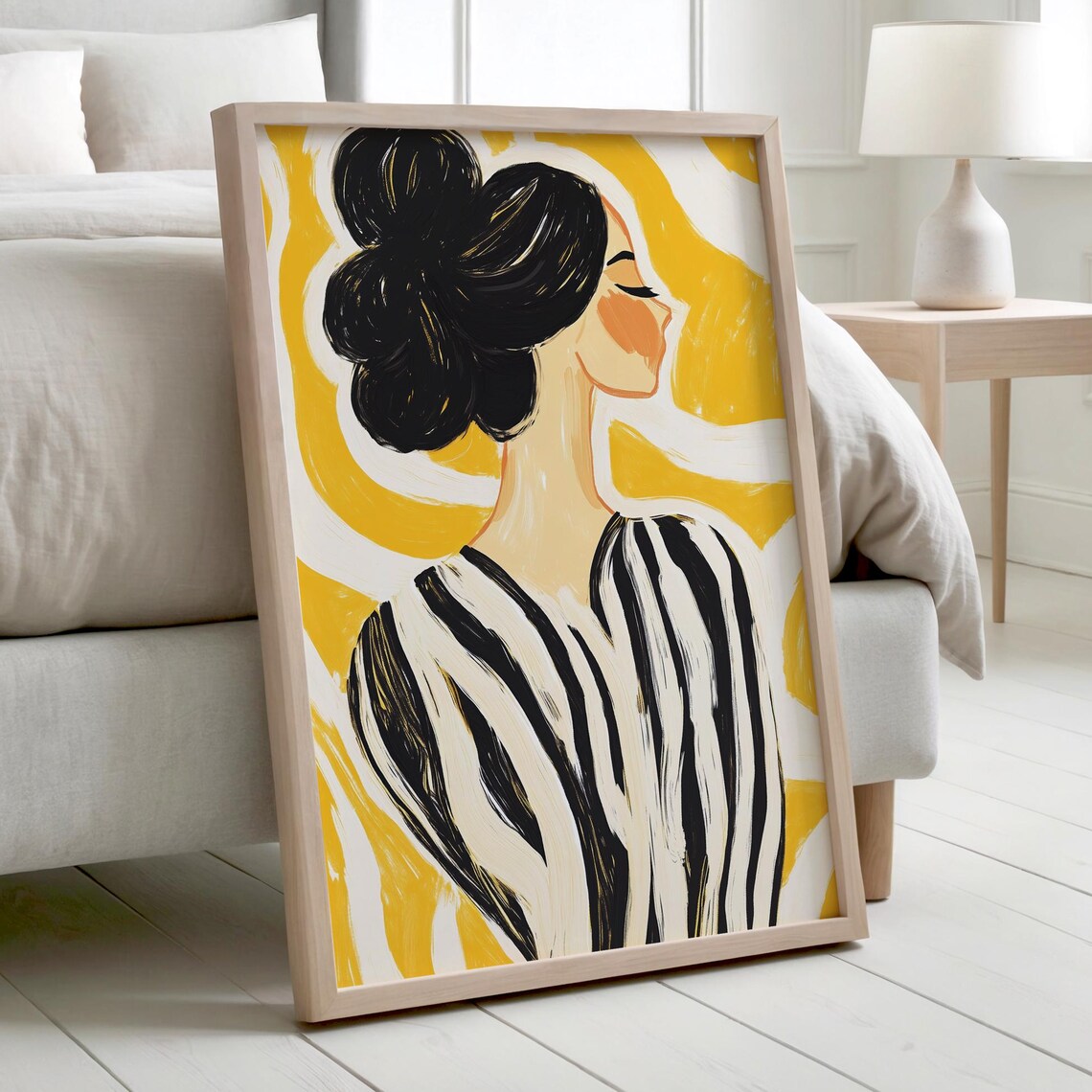 Elegant Woman Poster Print, Modern Abstract Portrait