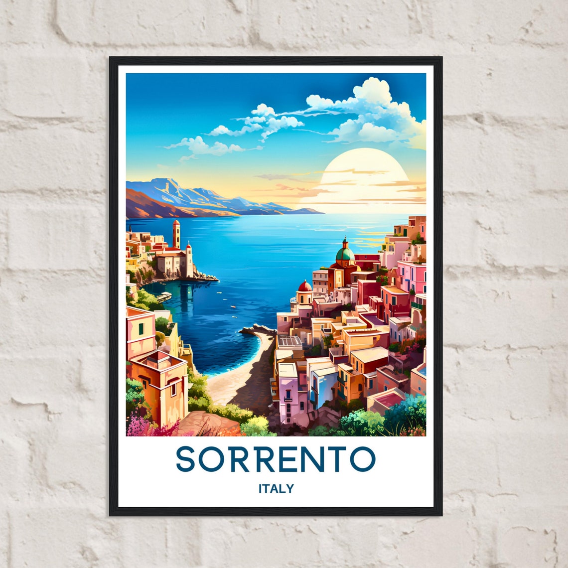 Sorrento Travel Poster Sorrento Travel Print Sorrento Italy Print Sorrento Poster Sorrento Travel Gift Sorrento Lover Gift Sorrento Print - Image 2