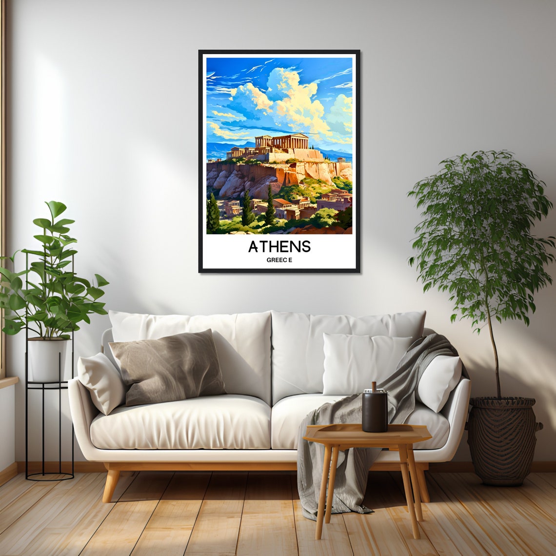 Athens Greece Acropolis Parthenon Sunset Vintage Travel Poster - Image 2