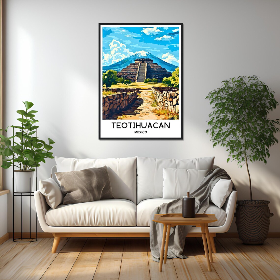 Teotihuacan Pyramid of the Moon Ancient Ruins Mexico Travel Poster - Image 2