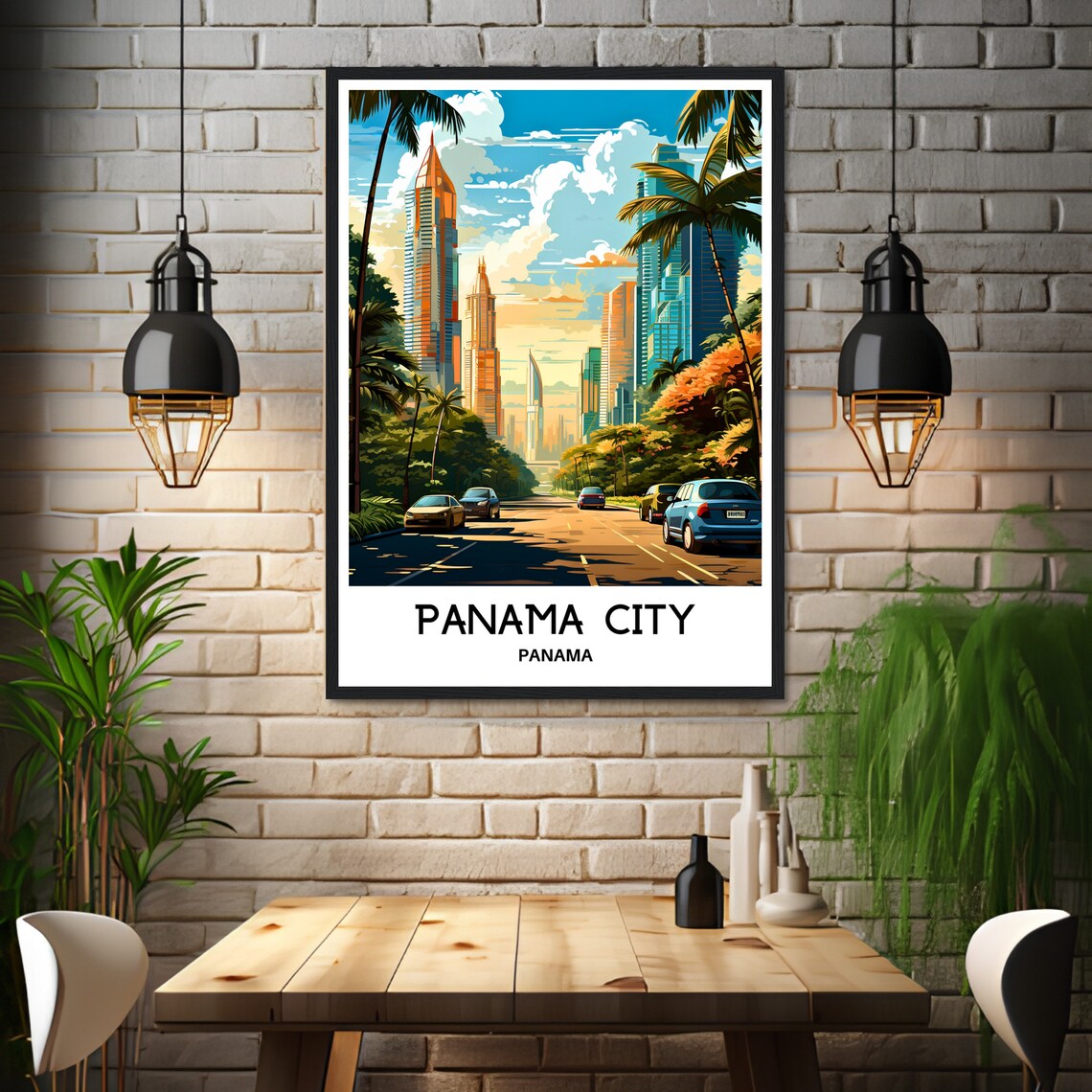 Panama City Travel Poster, Panamanian Cityscape - Image 3