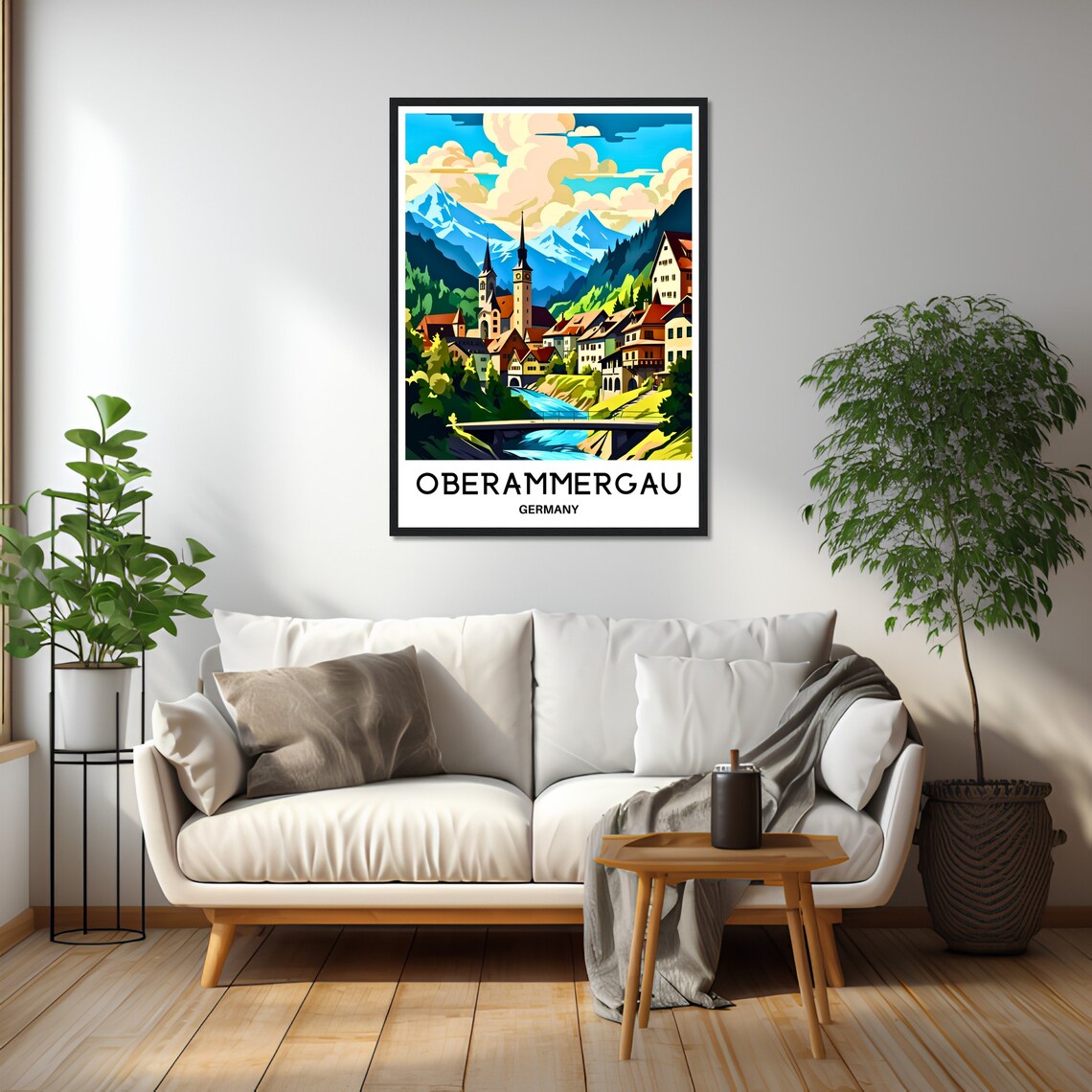 Oberammergau Travel Poster, German Place Art Print - Image 2