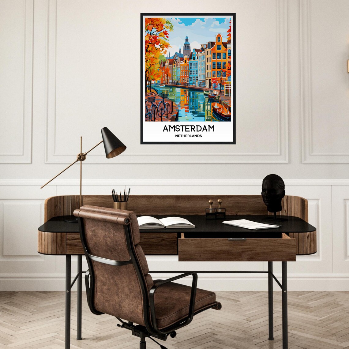 Amsterdam Vintage Travel Poster Art Print - Image 2