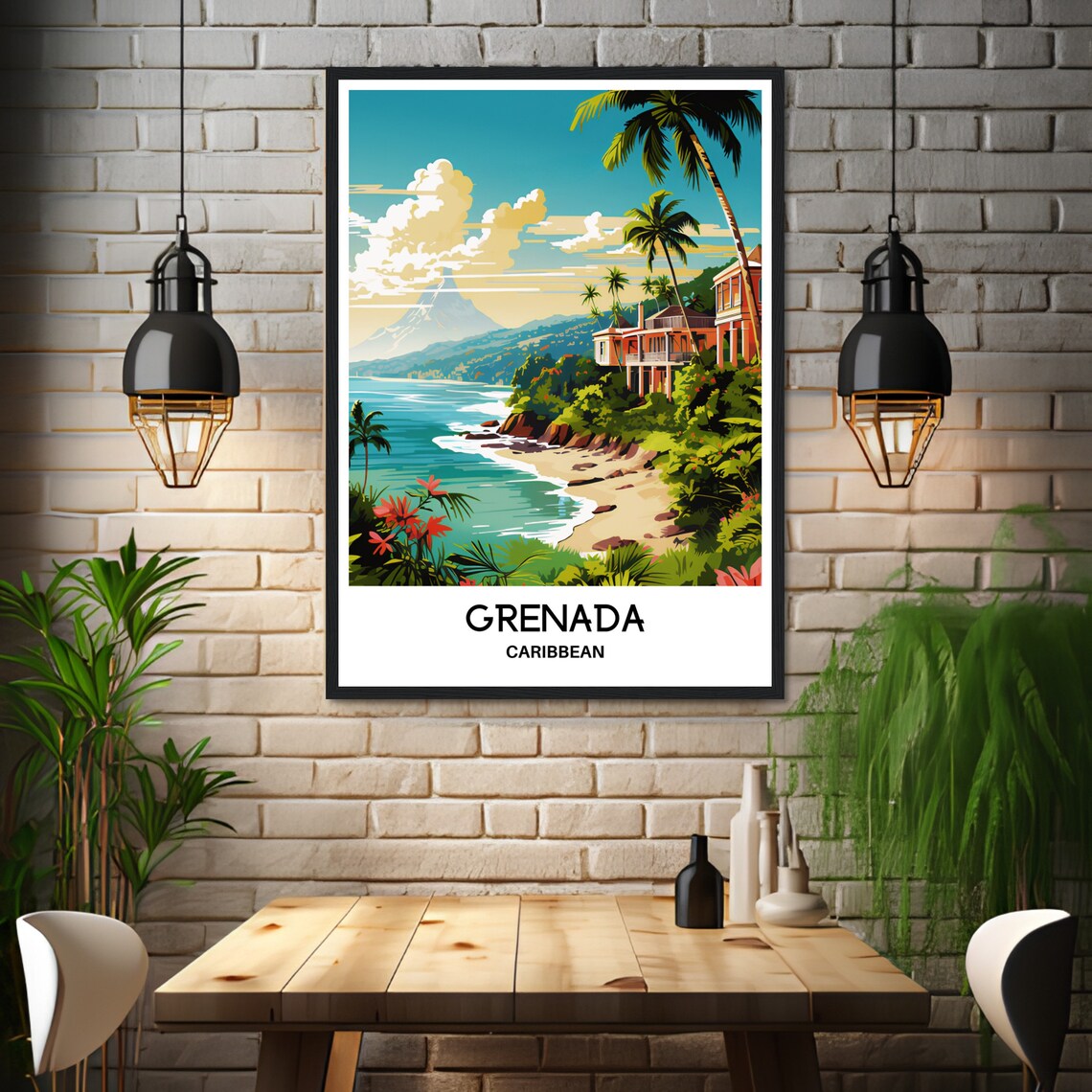 Grenada Travel Poster, Caribbean Art Print - Image 3
