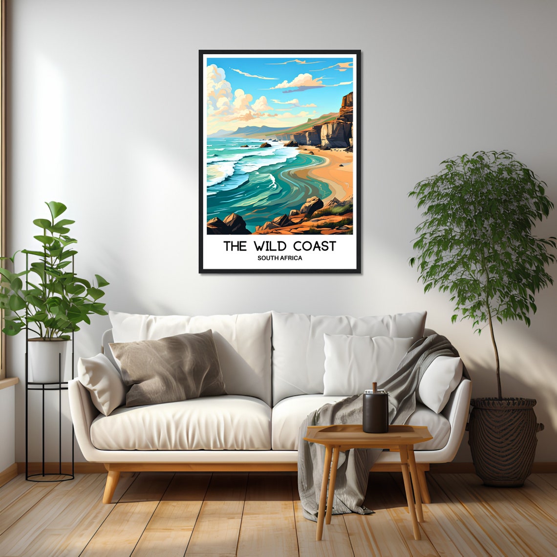 The Wild Coast South Africa Dramatic Rocky Shoreline Travel Poster - Image 2