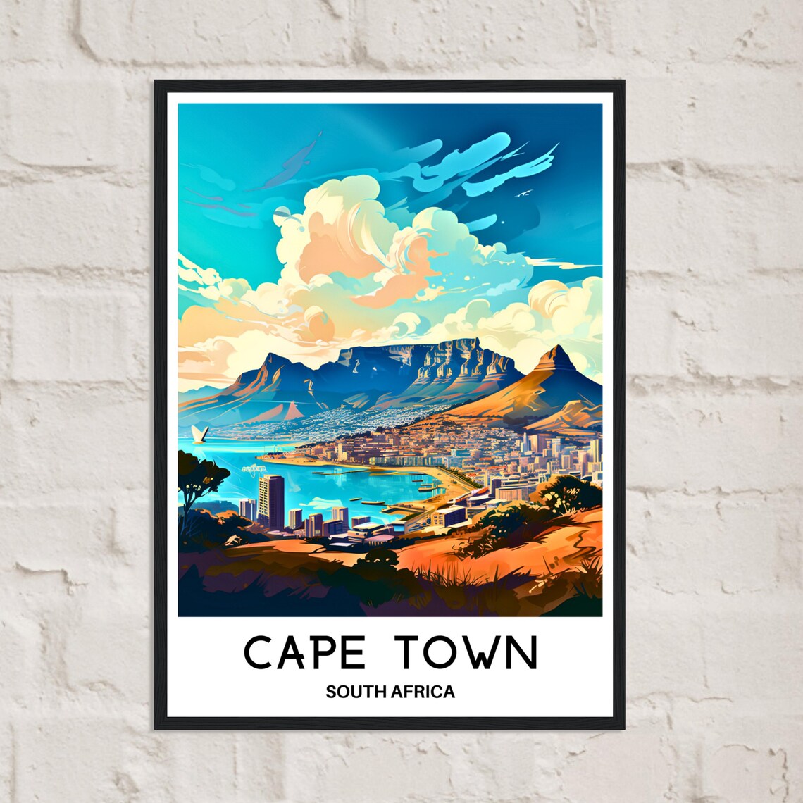 Cape Town South Africa Travel Poster, World Art - Image 2