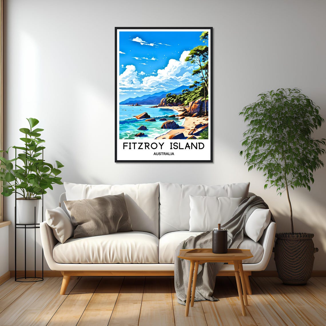 Fitzroy Island Australia Tropical Beach Rocky Cove View Poster - Image 2