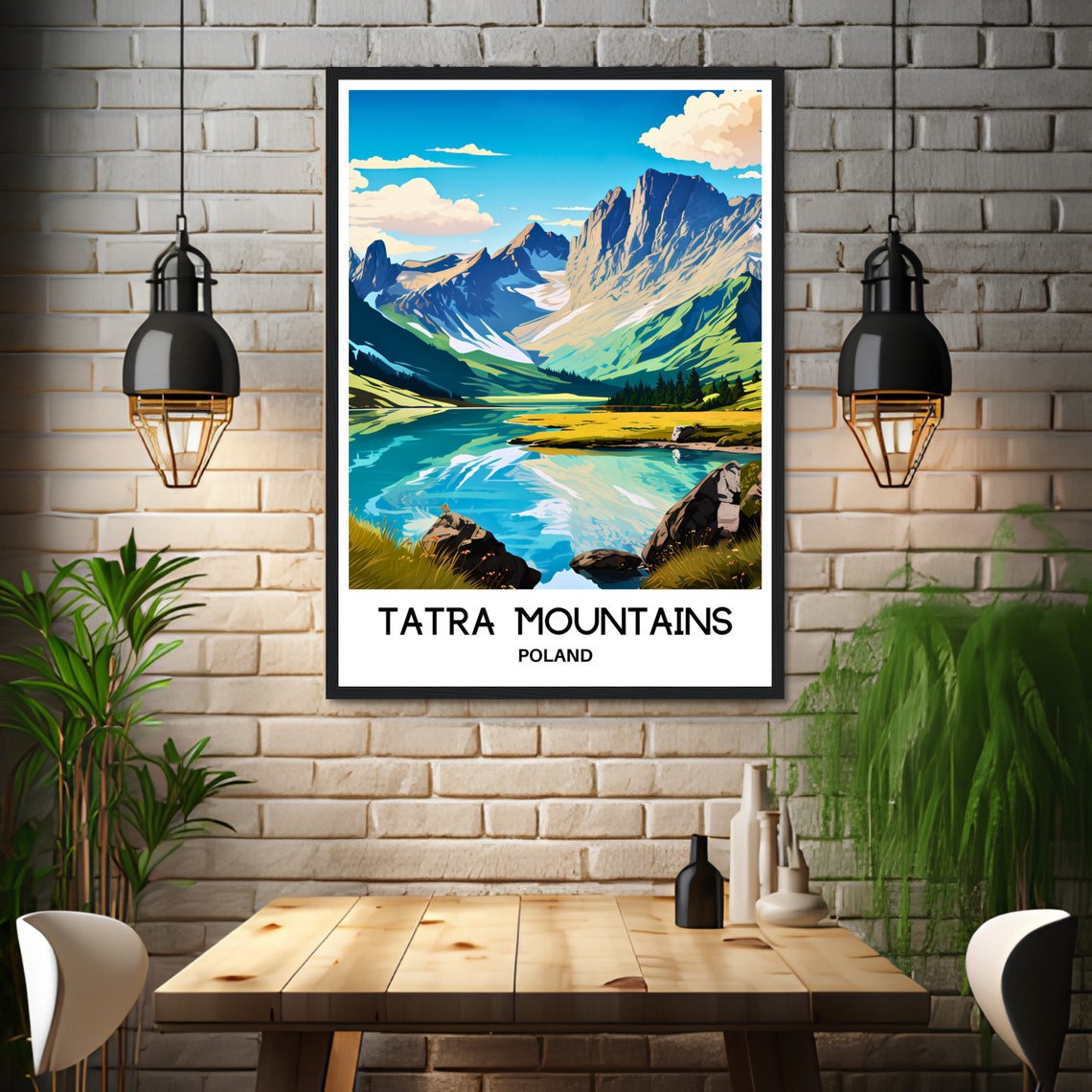 Tatra Mountains Poland Alpine Lake Reflected Peaks Travel Poster - Image 3