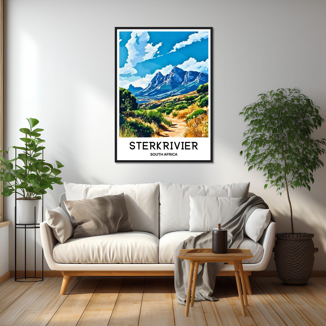 Sterkrivier South Africa Mountain Trail Poster with Wildflowers - Image 2