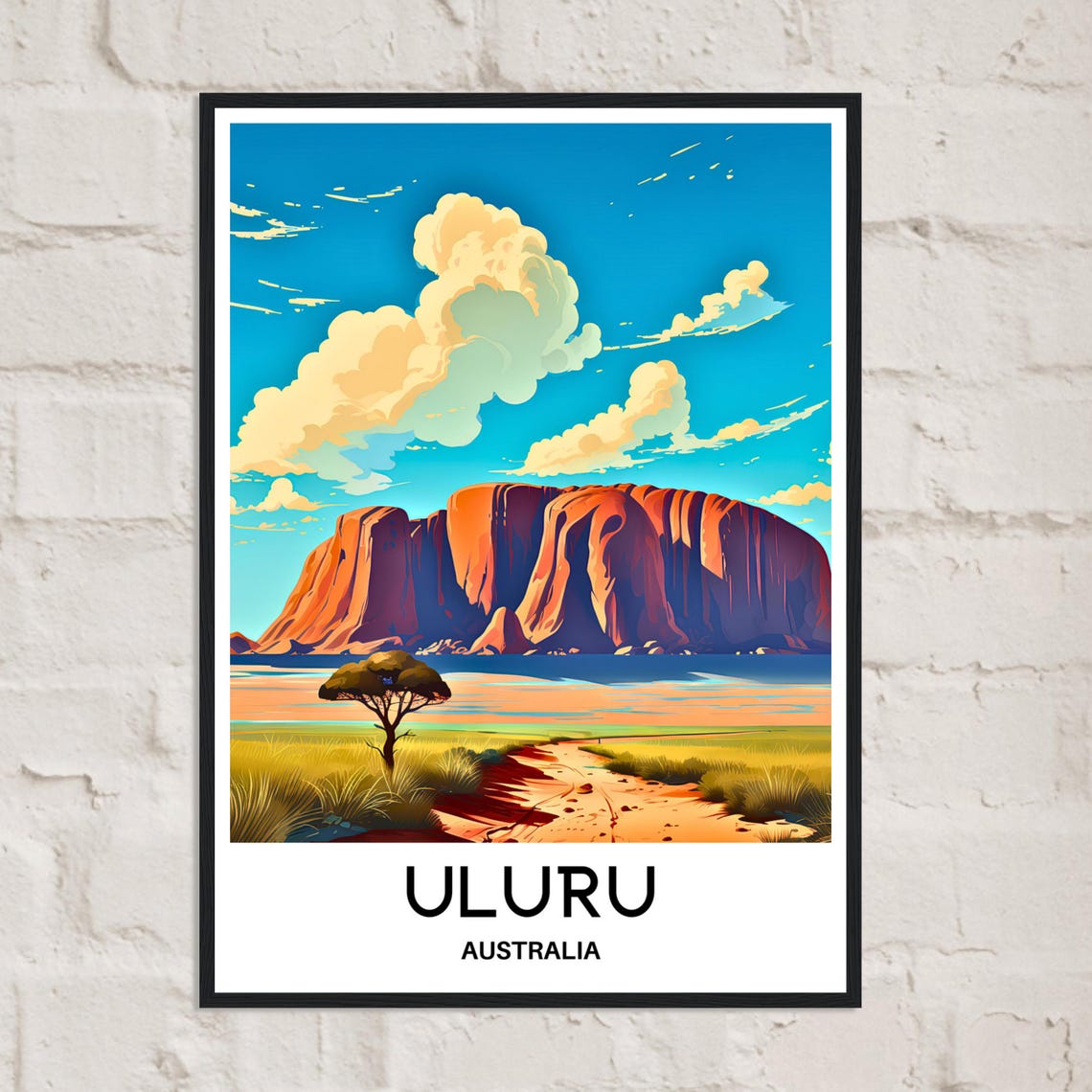 Uluru Australia Red Rock Desert Outback Sunset Travel Poster - Image 2