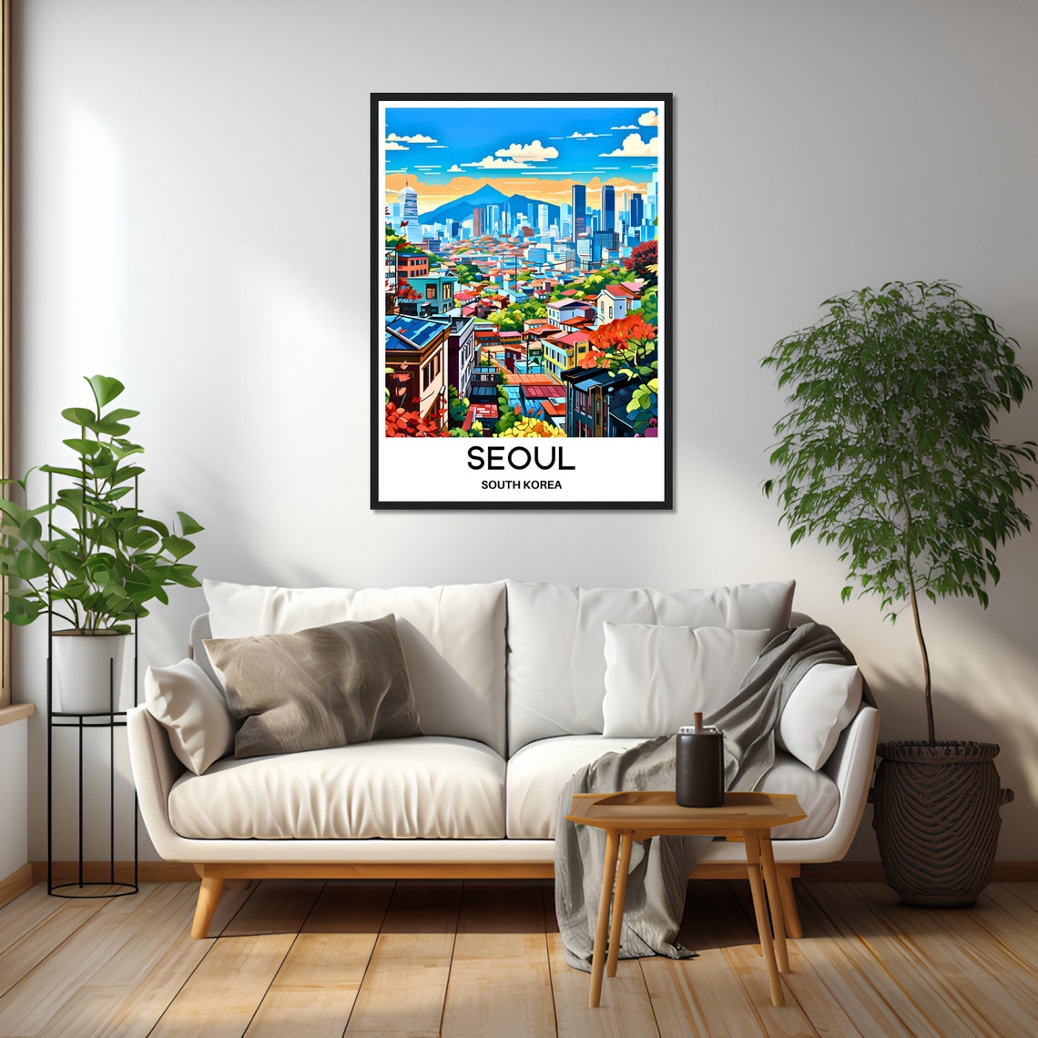 Seoul Travel Print Seoul Poster Korean Art Print South Korea Lover Gift Wall Hanging Art Home Office Decor Seoul City Illustration - Image 2