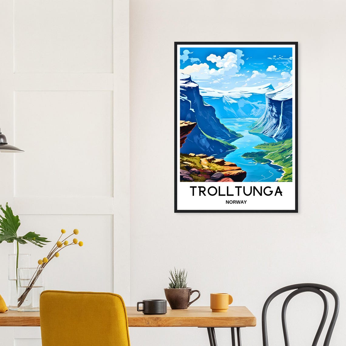 Trolltunga Norway Fjord Cliff Panorama Dramatic Travel Poster - Image 3
