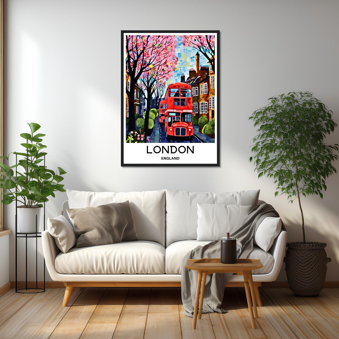 London Travel Print London Poster English Art Print England Lover Gift Wall Hanging Art London City Illustration Home Office Decor - Image 2