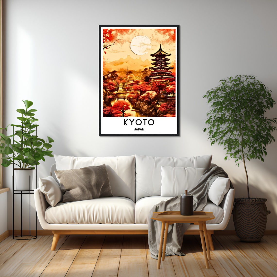 Kyoto Travel Print Kyoto Travel Poster Japanese Art Print Japan Lover Gift Wall Hanging Art Home Office Desk Decor Kyoto Illustration - Image 3