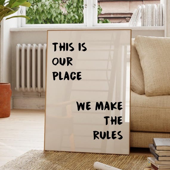 Inspirational Quote Poster This Is Our Place Minimalist Wall Art
