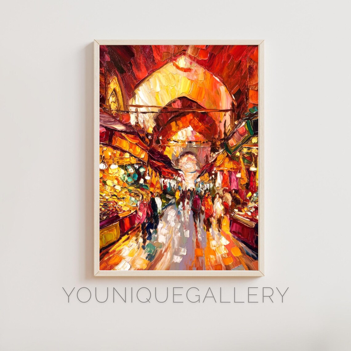Grand Bazaar Oil Painting Istanbul Travel Poster