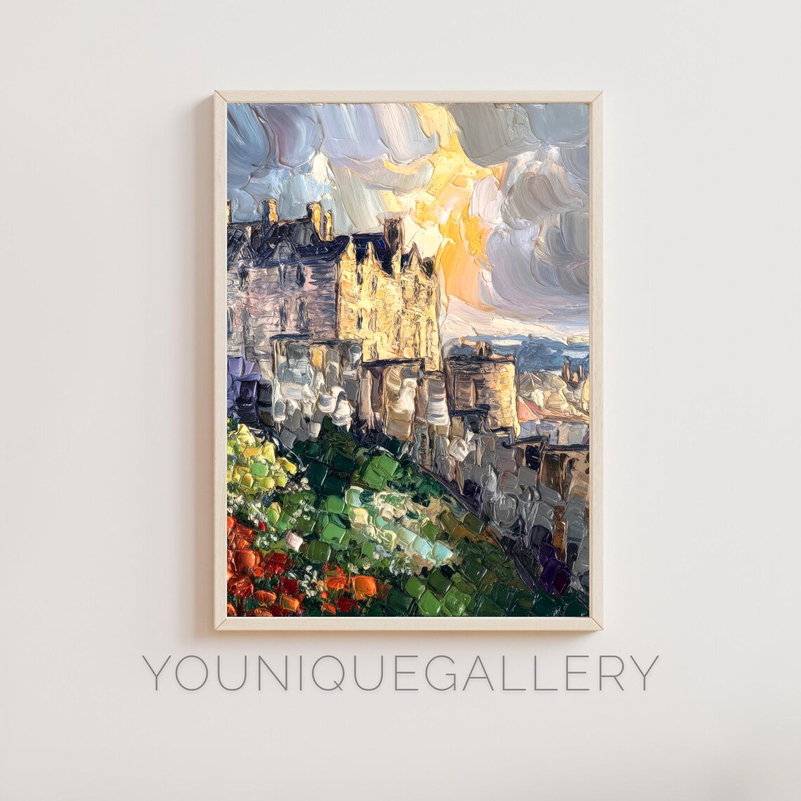 Edinburgh Castle Scotland Travel Poster, Historic Landmark